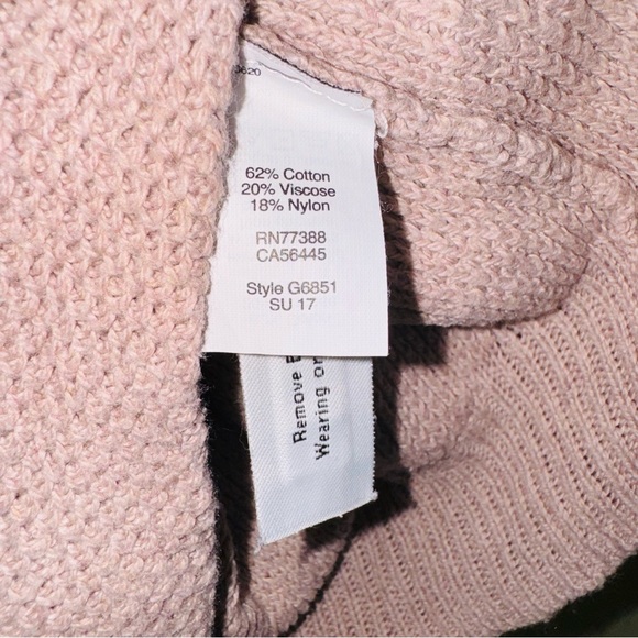 Province Cross-Back Pullover Sweater Pink size L - Picture 6 of 6